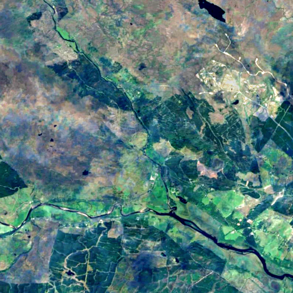 Achness Waterfall seen from above (Sentinel-2)