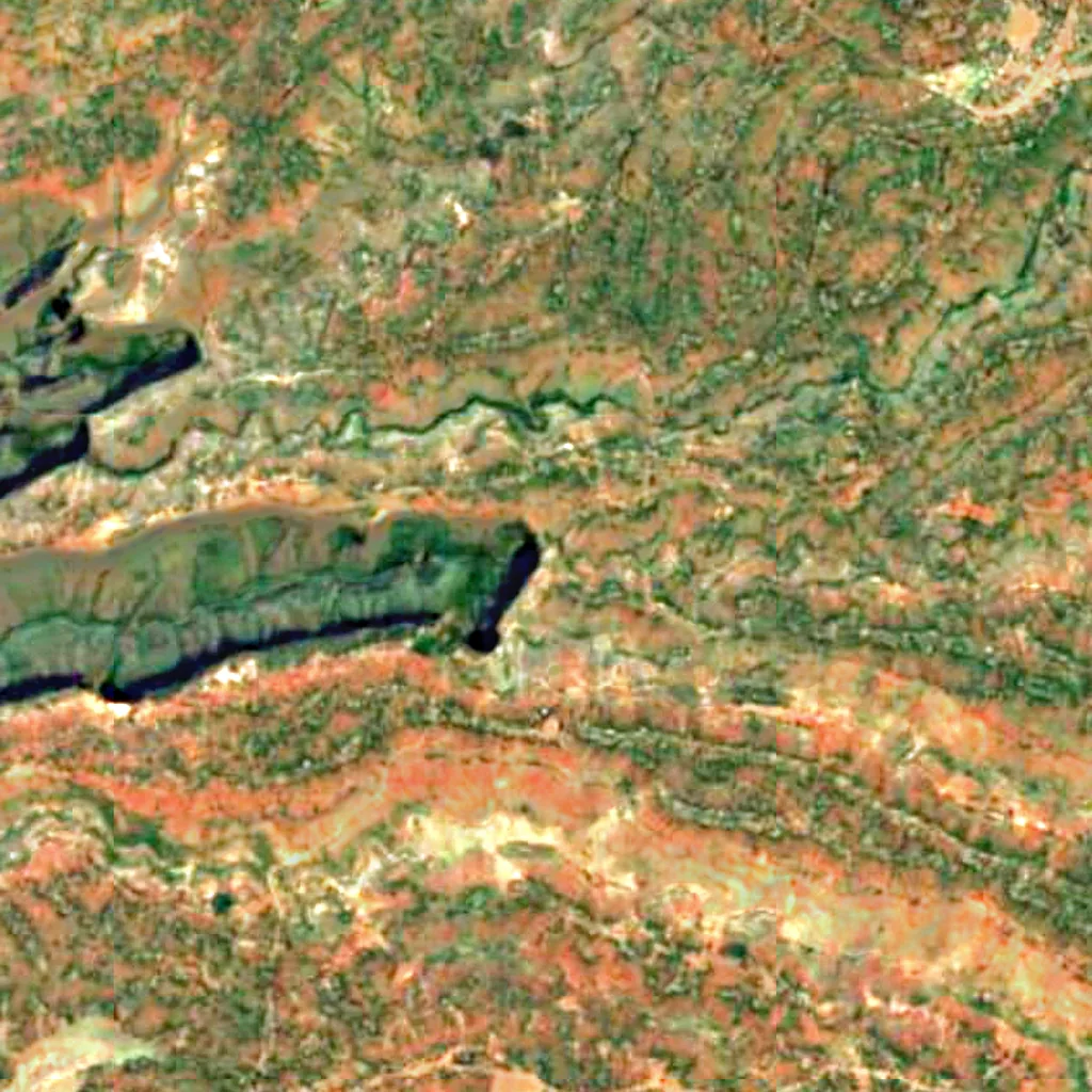 Ajora Falls seen from above (Sentinel-2)