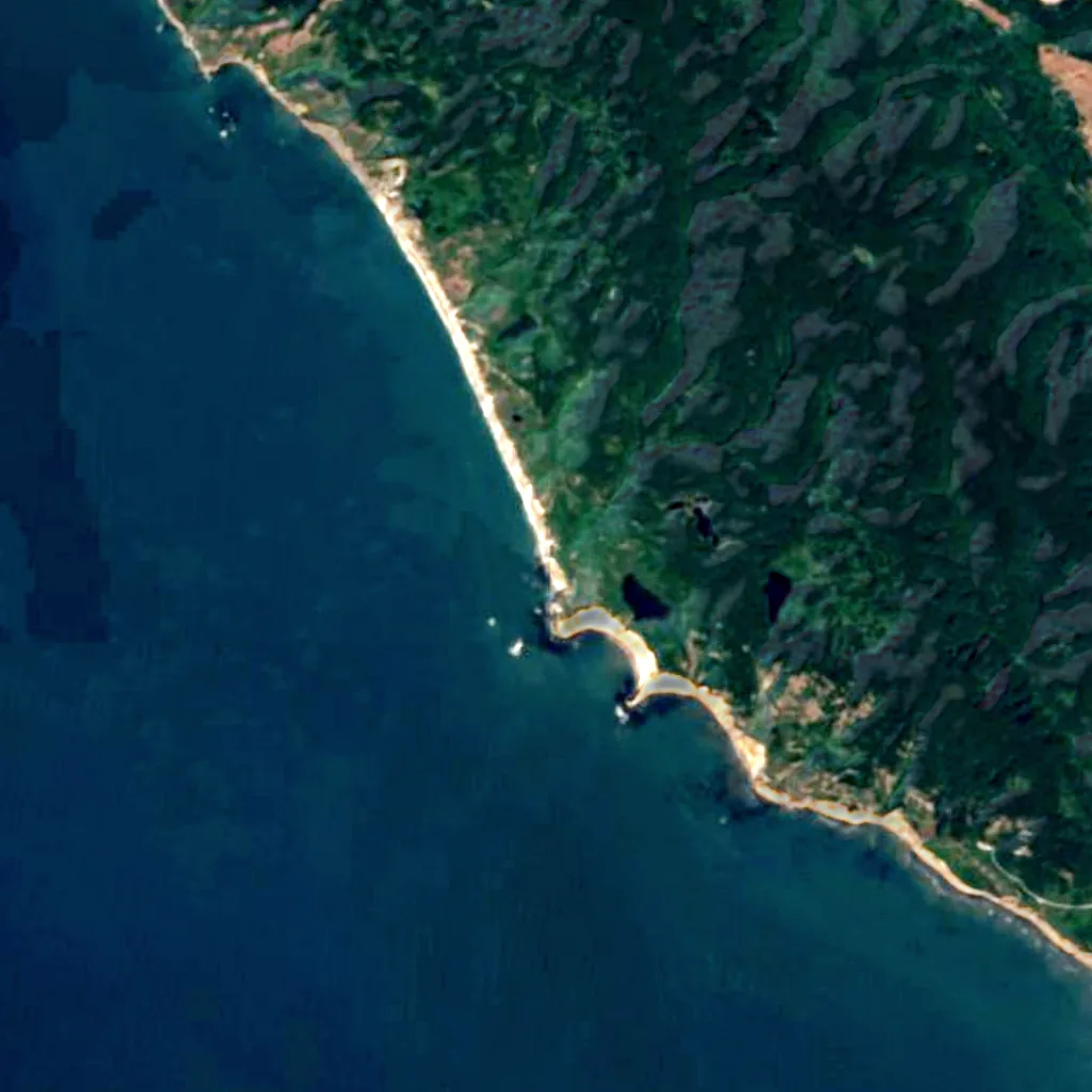 Alamere Falls seen from above (Sentinel-2)