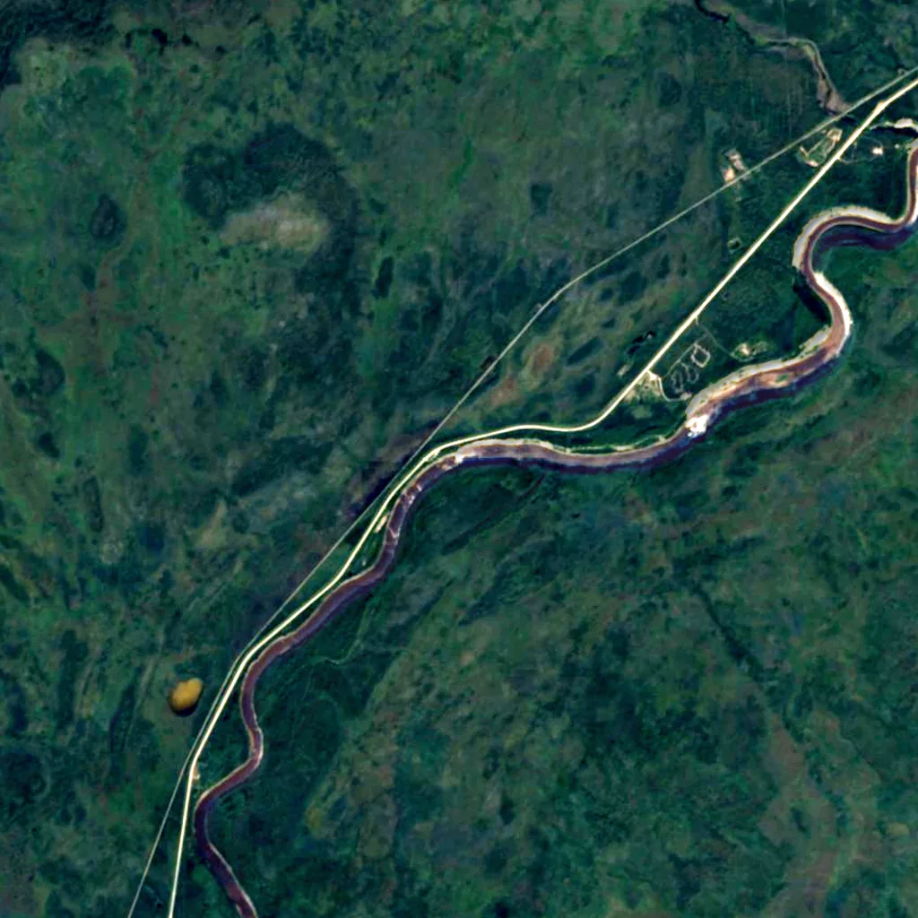 Alexandra Falls seen from above (Sentinel-2)