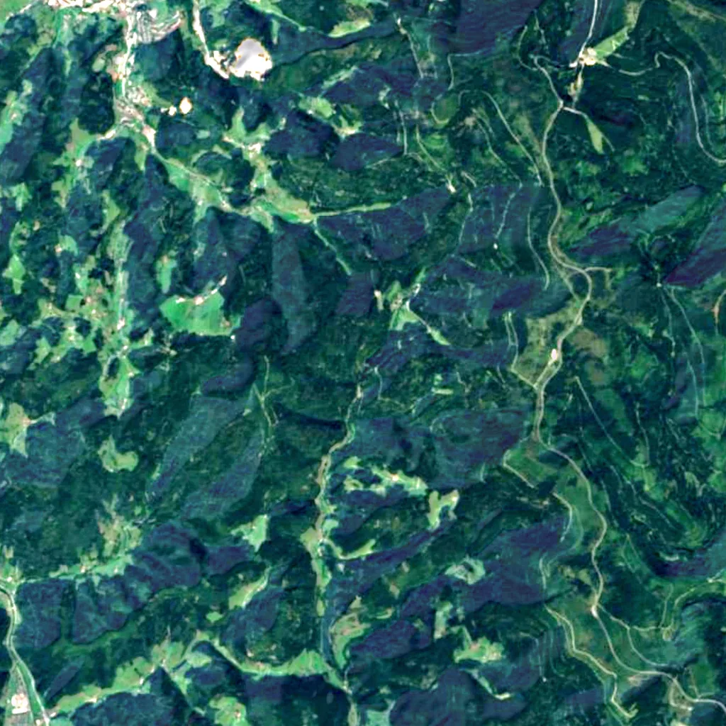 All Saints Waterfalls seen from above (Sentinel-2)