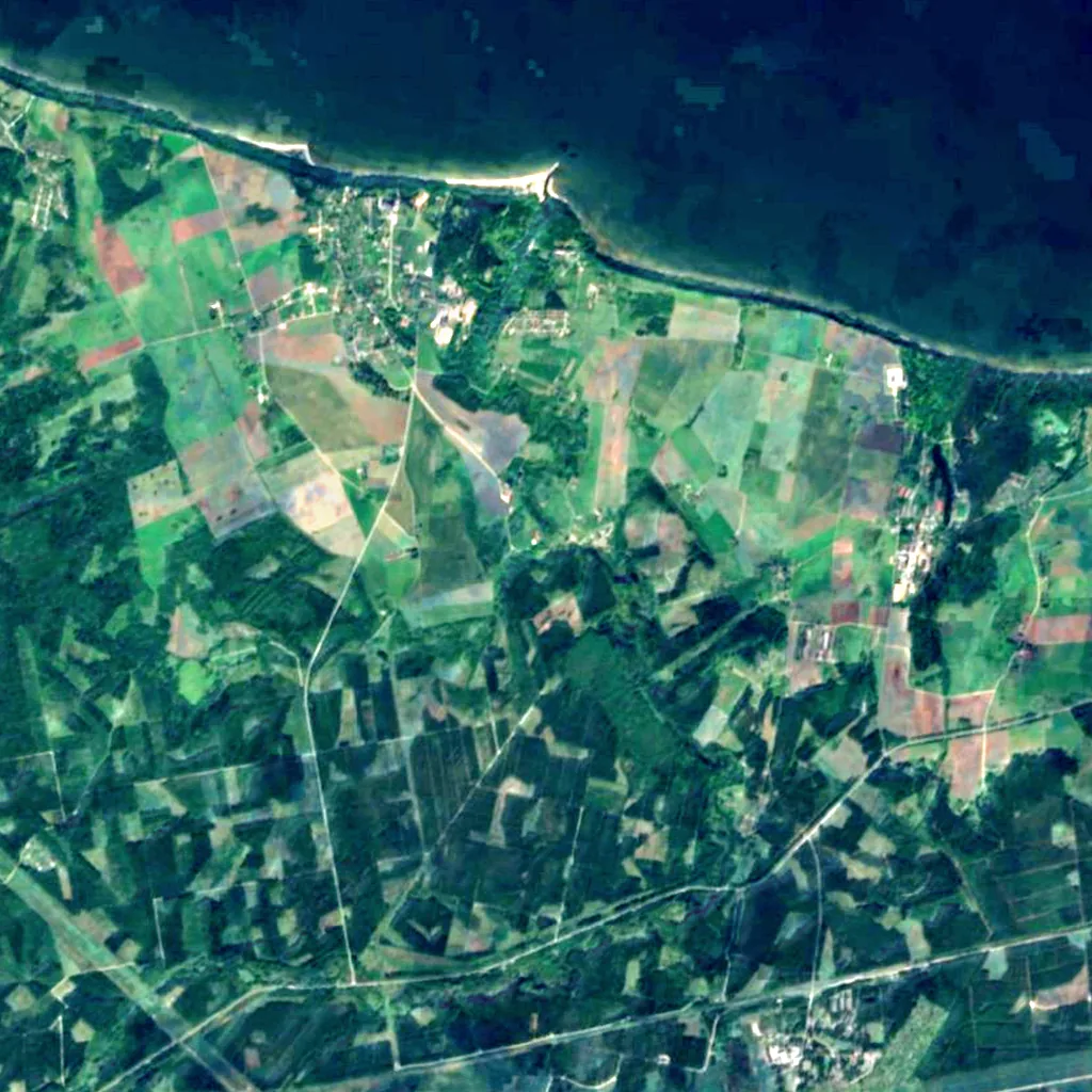 Aluoja Falls seen from above (Sentinel-2)