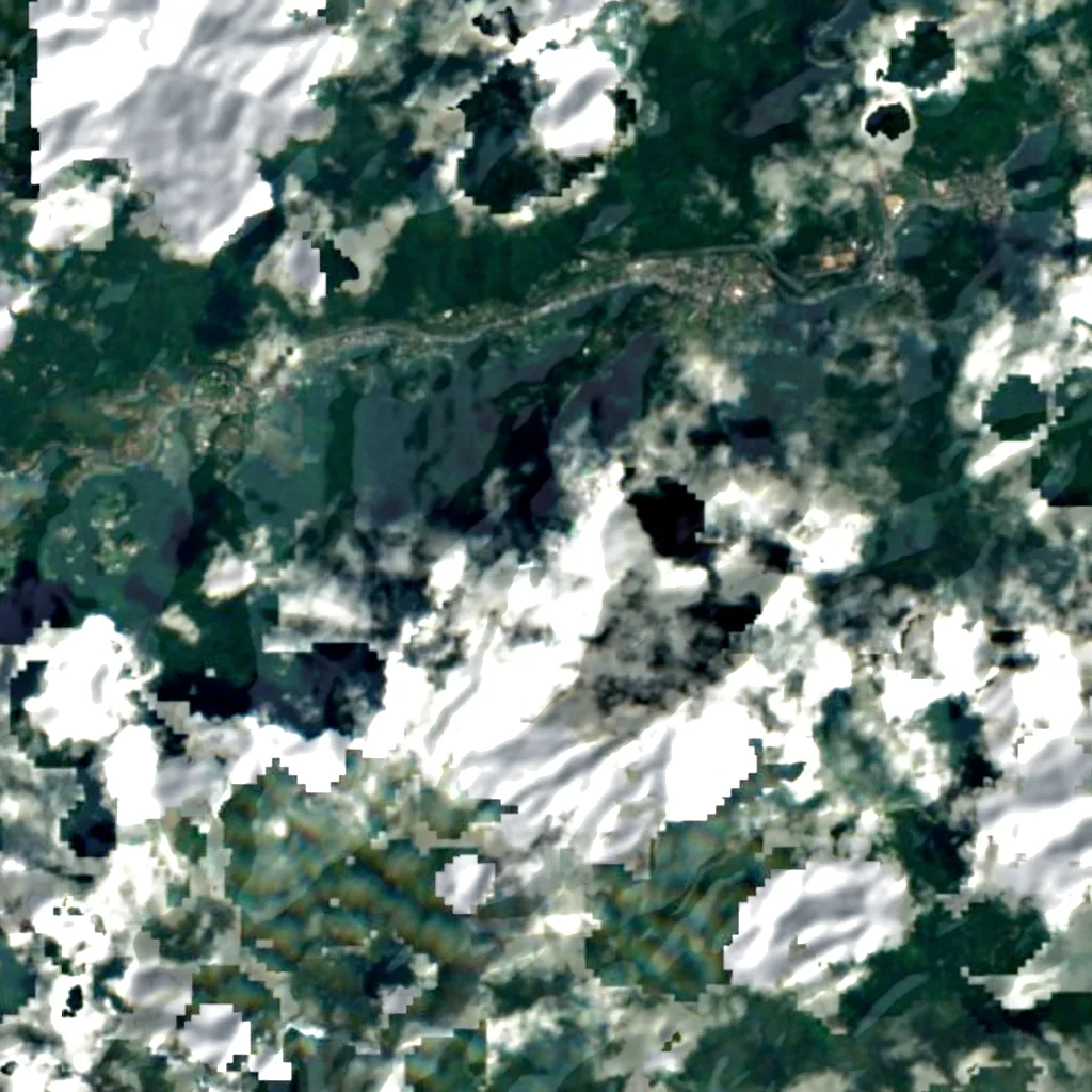 Amagoi Falls seen from above (Sentinel-2)