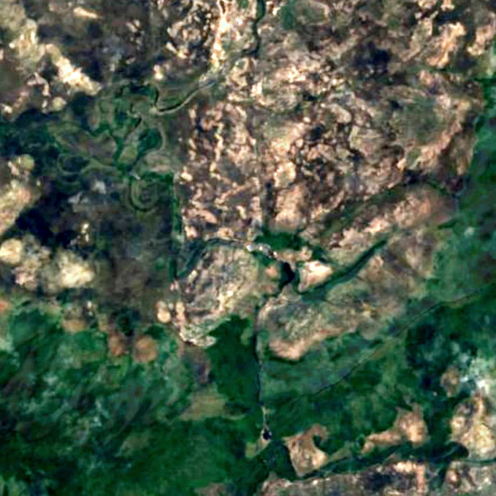 Aponwao Falls seen from above (Sentinel-2)