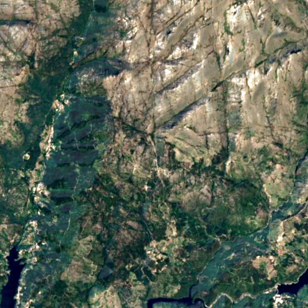 Arado Waterfall seen from above (Sentinel-2)