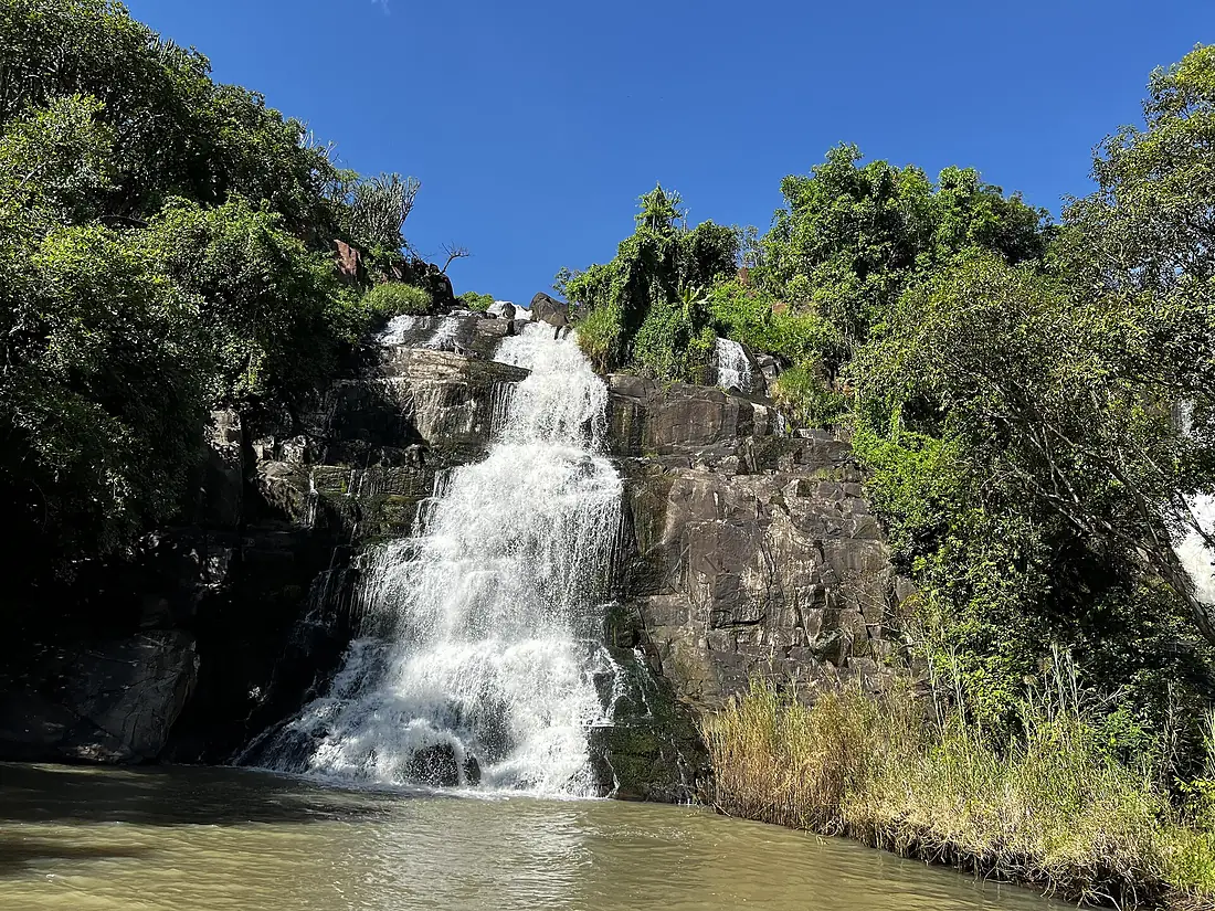 Aruu Falls campsite flowing water