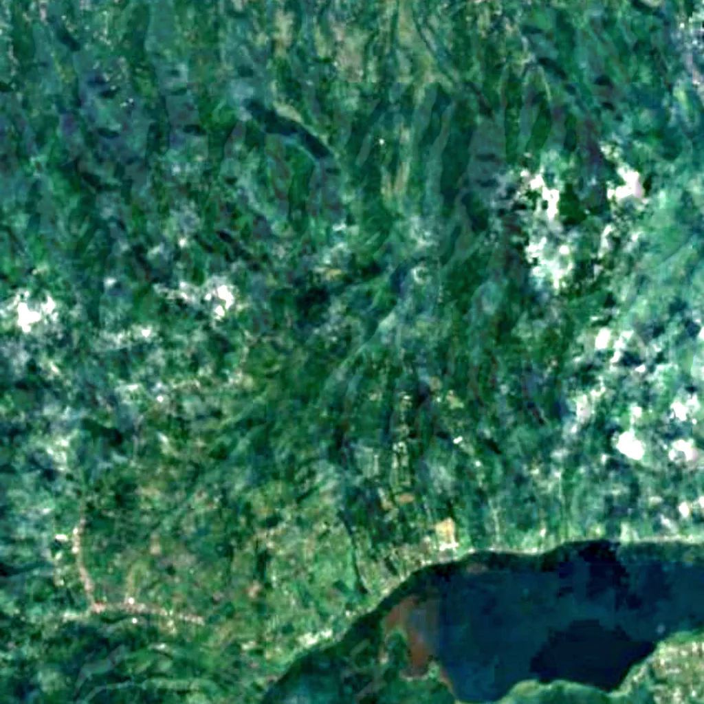 Banyumala Waterfall seen from above (Sentinel-2)