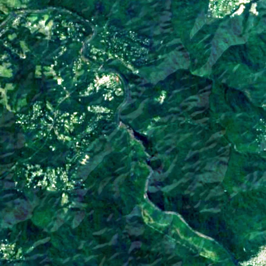 Barron Falls seen from above (Sentinel-2)