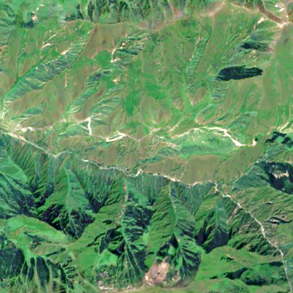 Bear falls seen from above (Sentinel-2)