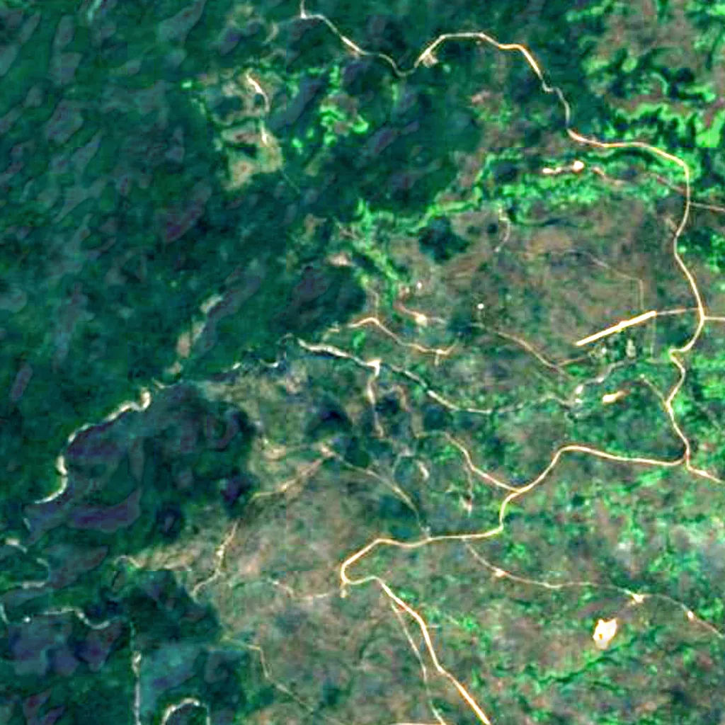 Big Rock Falls seen from above (Sentinel-2)