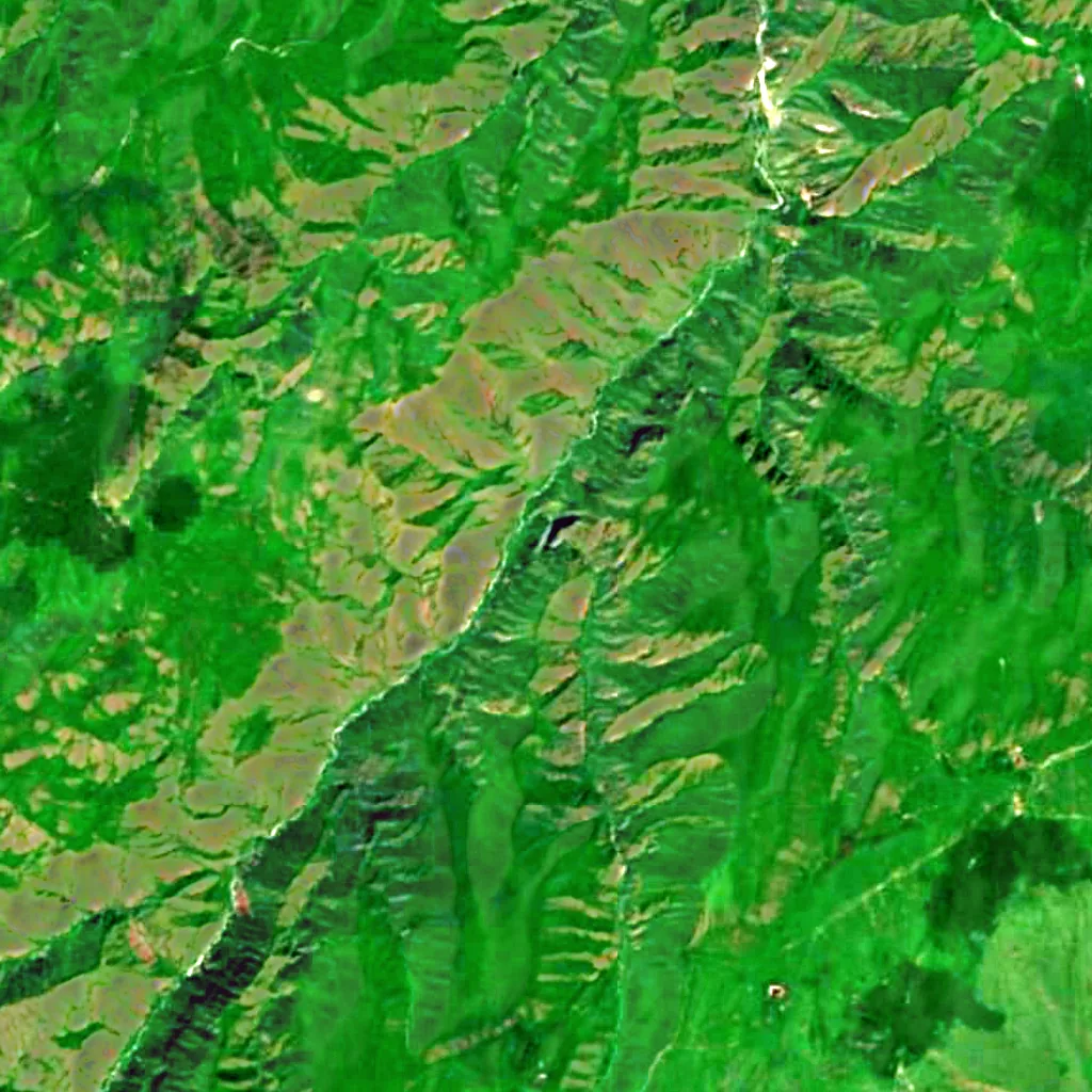 Big Shymbulak falls seen from above (Sentinel-2)