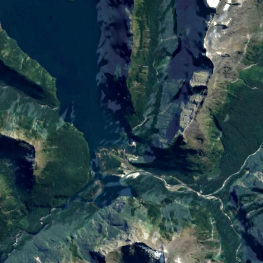 Bowen Falls seen from above (Sentinel-2)