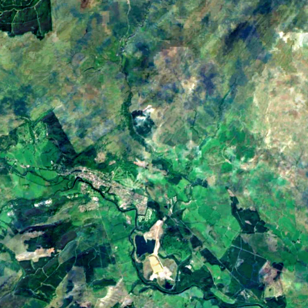 Bracklinn Falls seen from above (Sentinel-2)