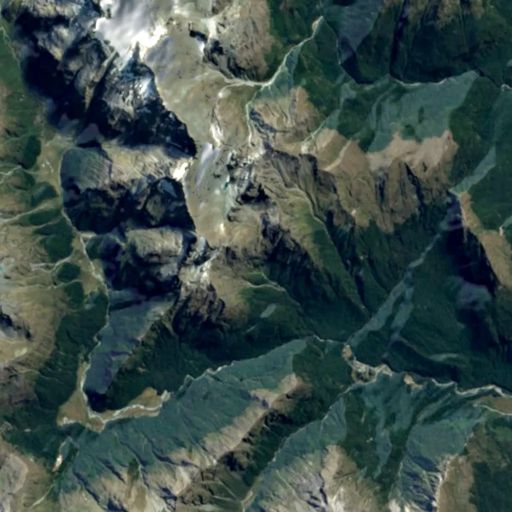 Bridal Veil Falls seen from above (Sentinel-2)