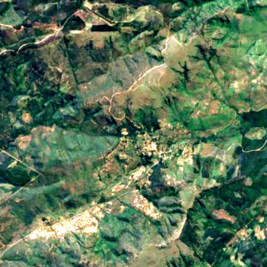 Bridal Veil Falls seen from above (Sentinel-2)
