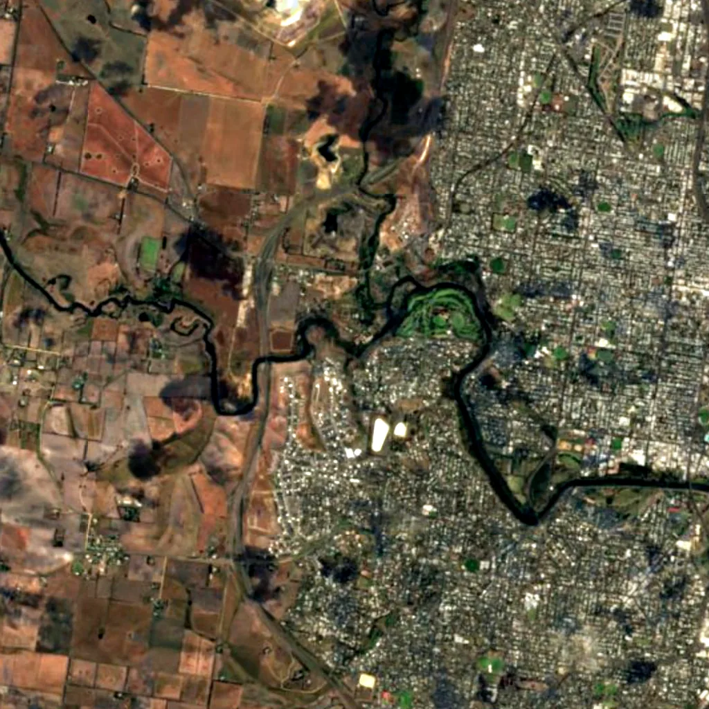 Buckley Falls seen from above (Sentinel-2)