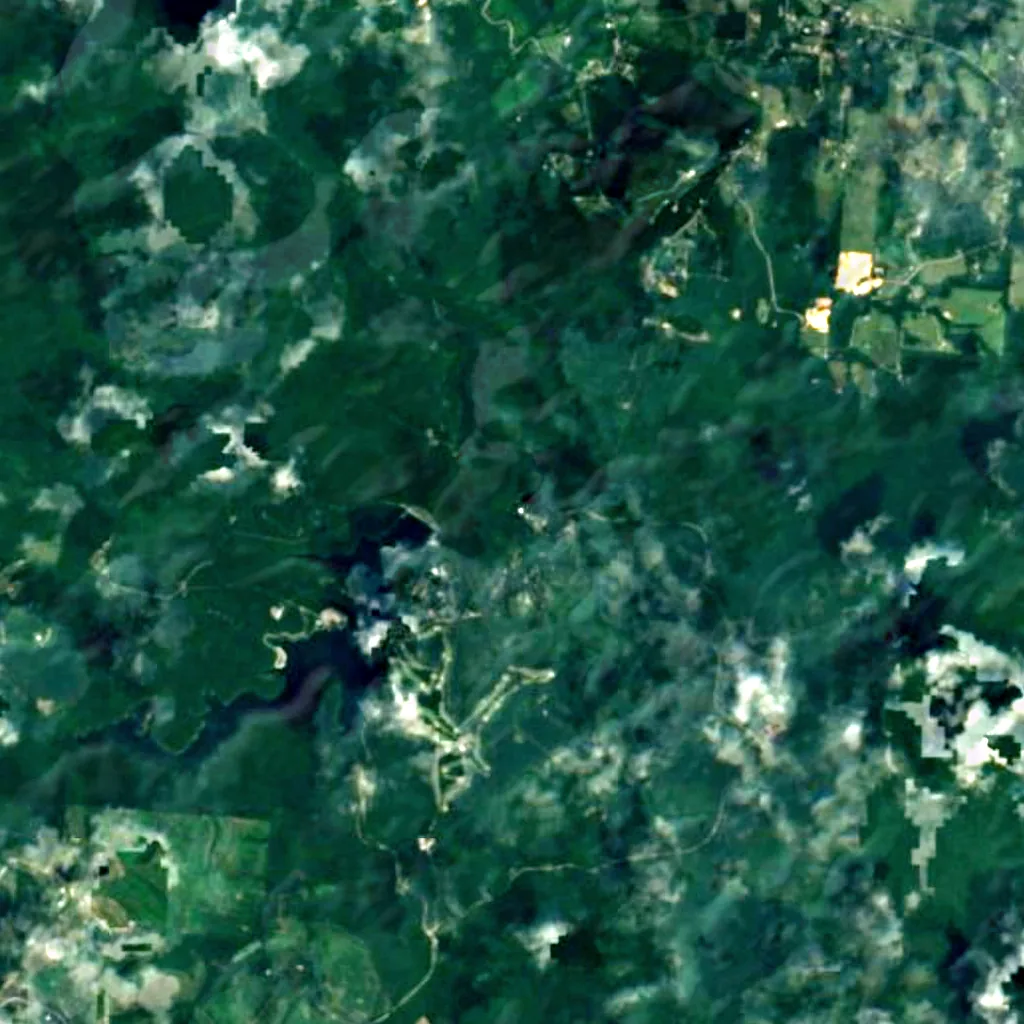 Cane Creek Falls seen from above (Sentinel-2)