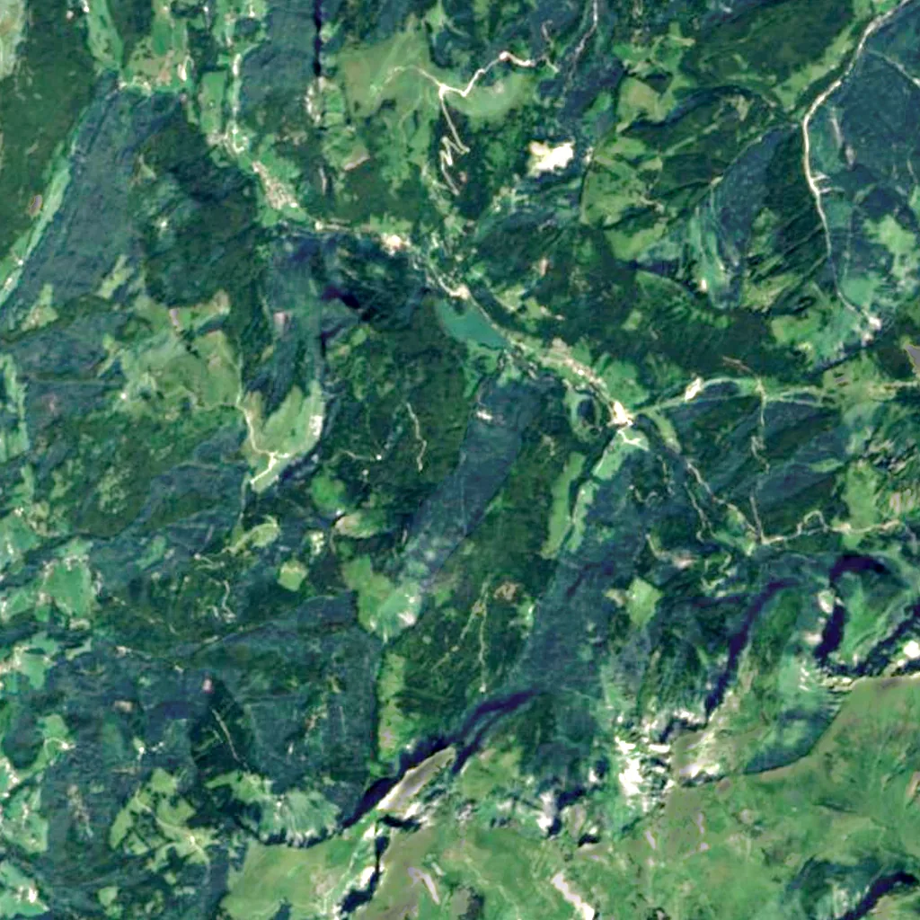 Cascade de la Diomaz seen from above (Sentinel-2)