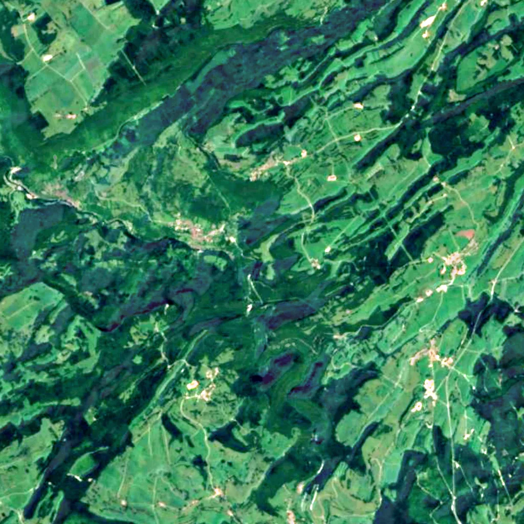 Cascade de Syratu seen from above (Sentinel-2)