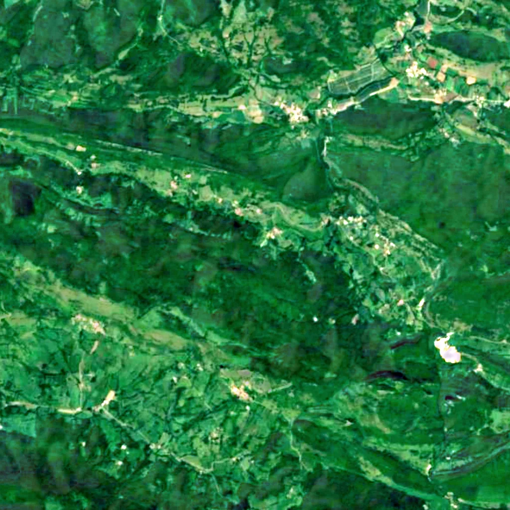 Cascades de la Turasse seen from above (Sentinel-2)