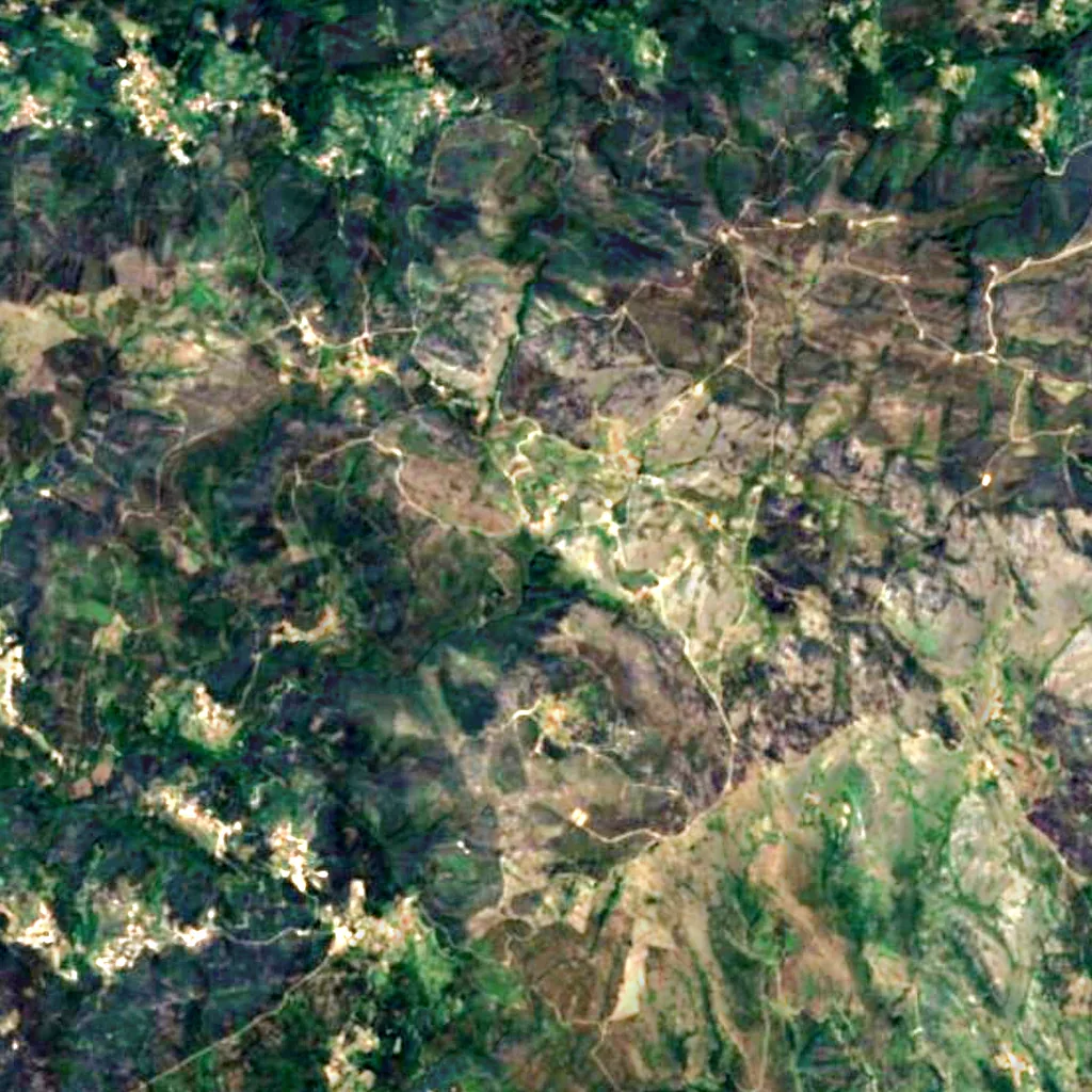 Cascata da Frecha da Mizarela seen from above (Sentinel-2)