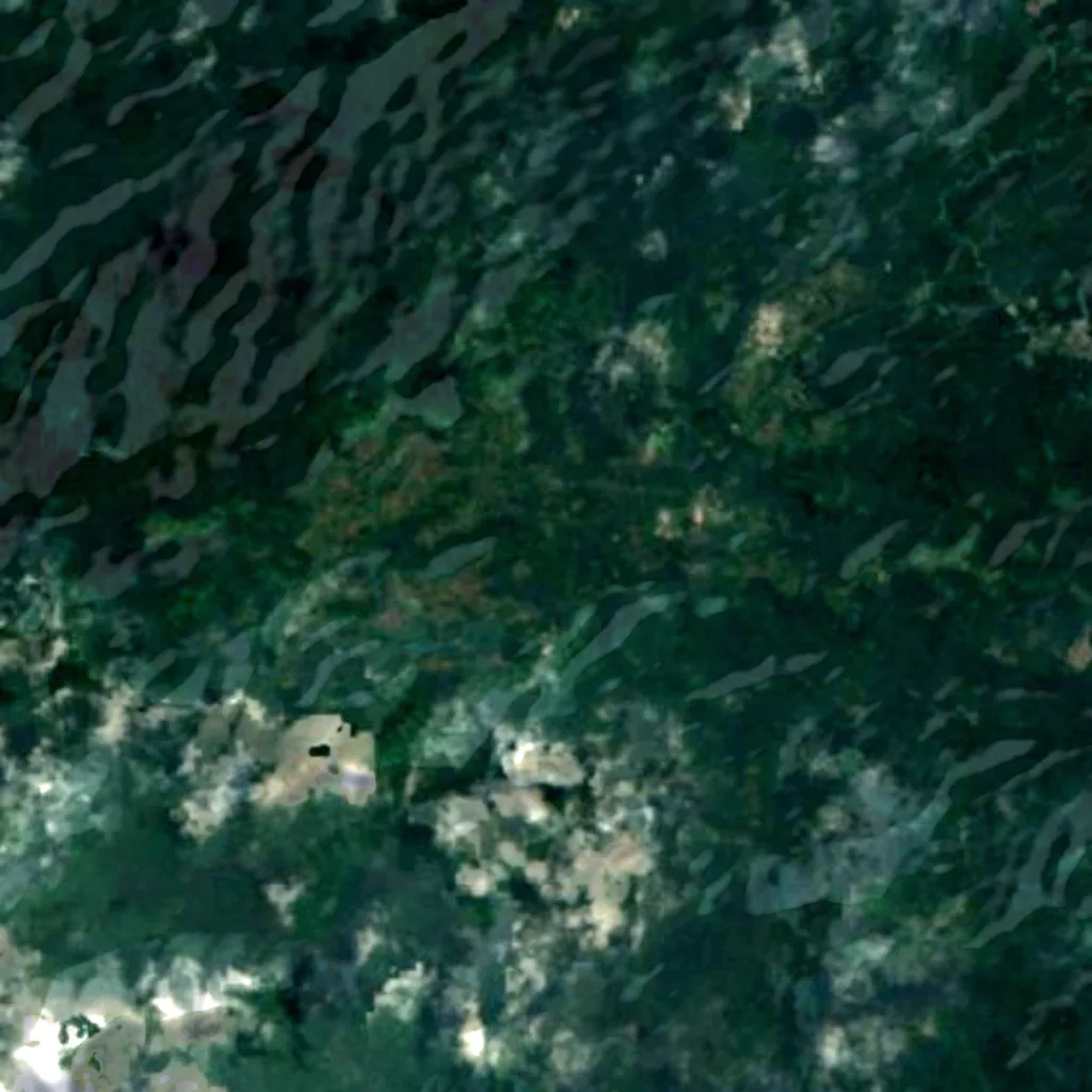 Cascata de São Nicolau seen from above (Sentinel-2)