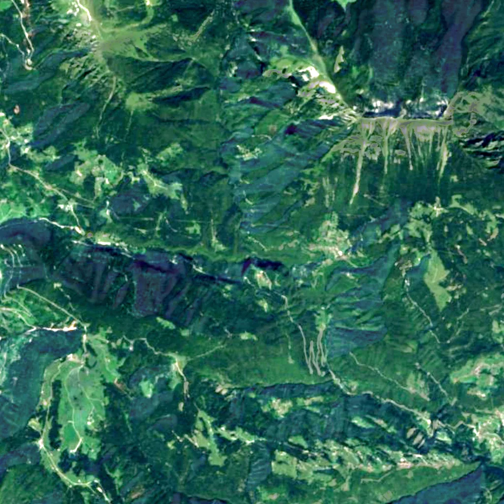 Cascata del salton seen from above (Sentinel-2)