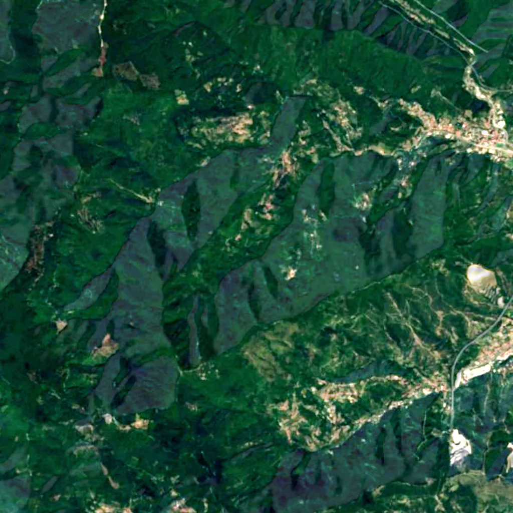 Cascata della Donnaiola seen from above (Sentinel-2)