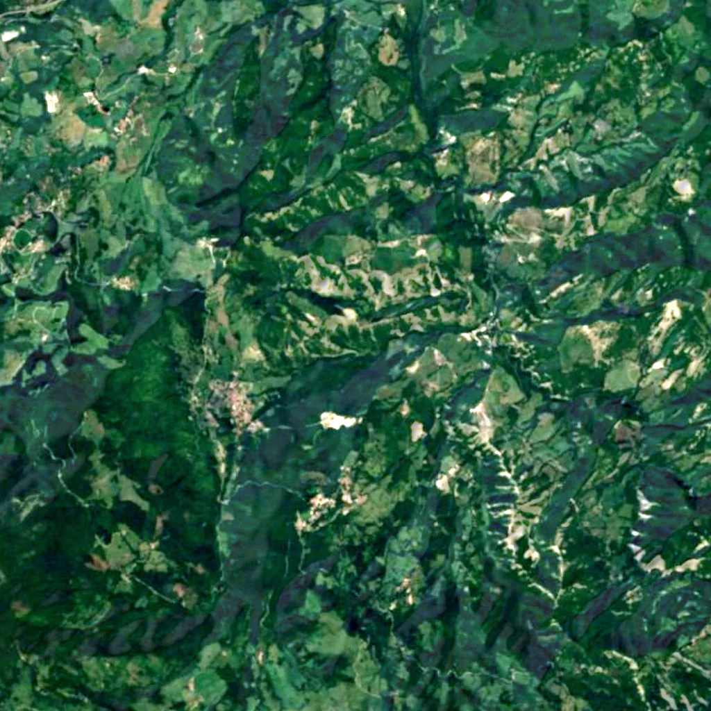 Cascata dell'Alferello seen from above (Sentinel-2)