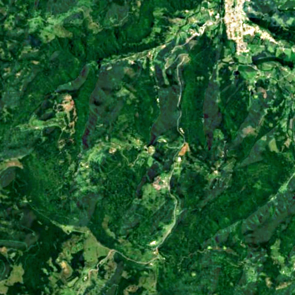 Cascata do Avencal seen from above (Sentinel-2)