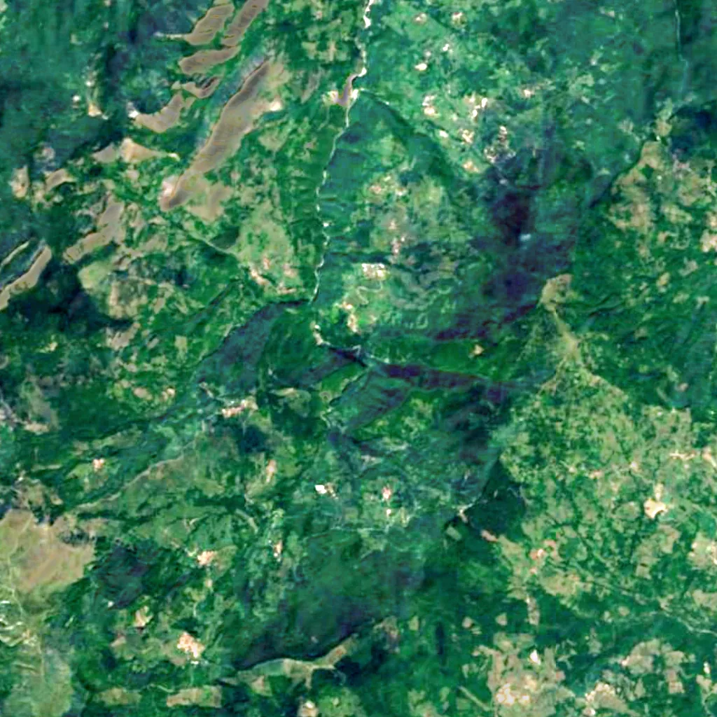 Cascate del Perino seen from above (Sentinel-2)