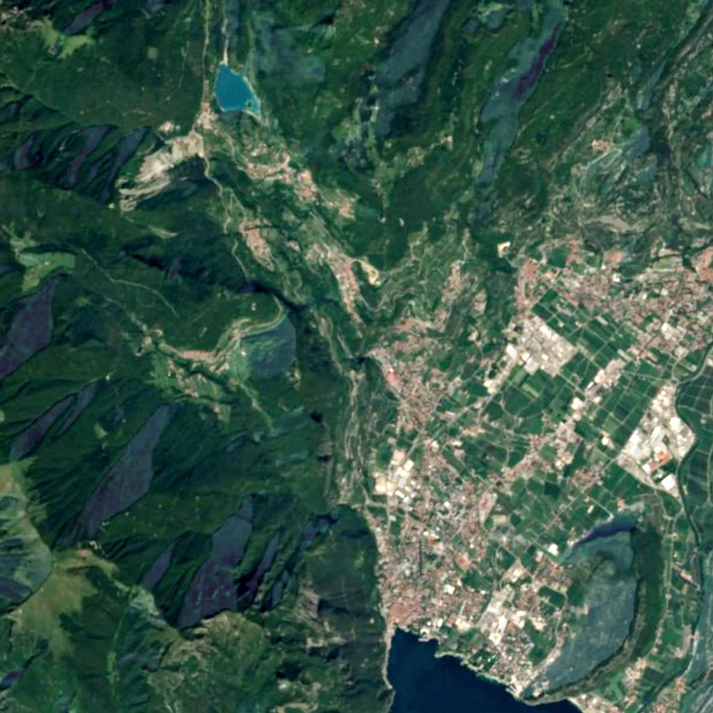 Cascate del Varone seen from above (Sentinel-2)
