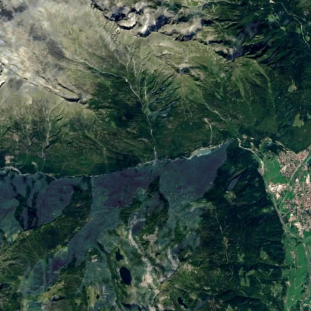 Cascate Nardis seen from above (Sentinel-2)
