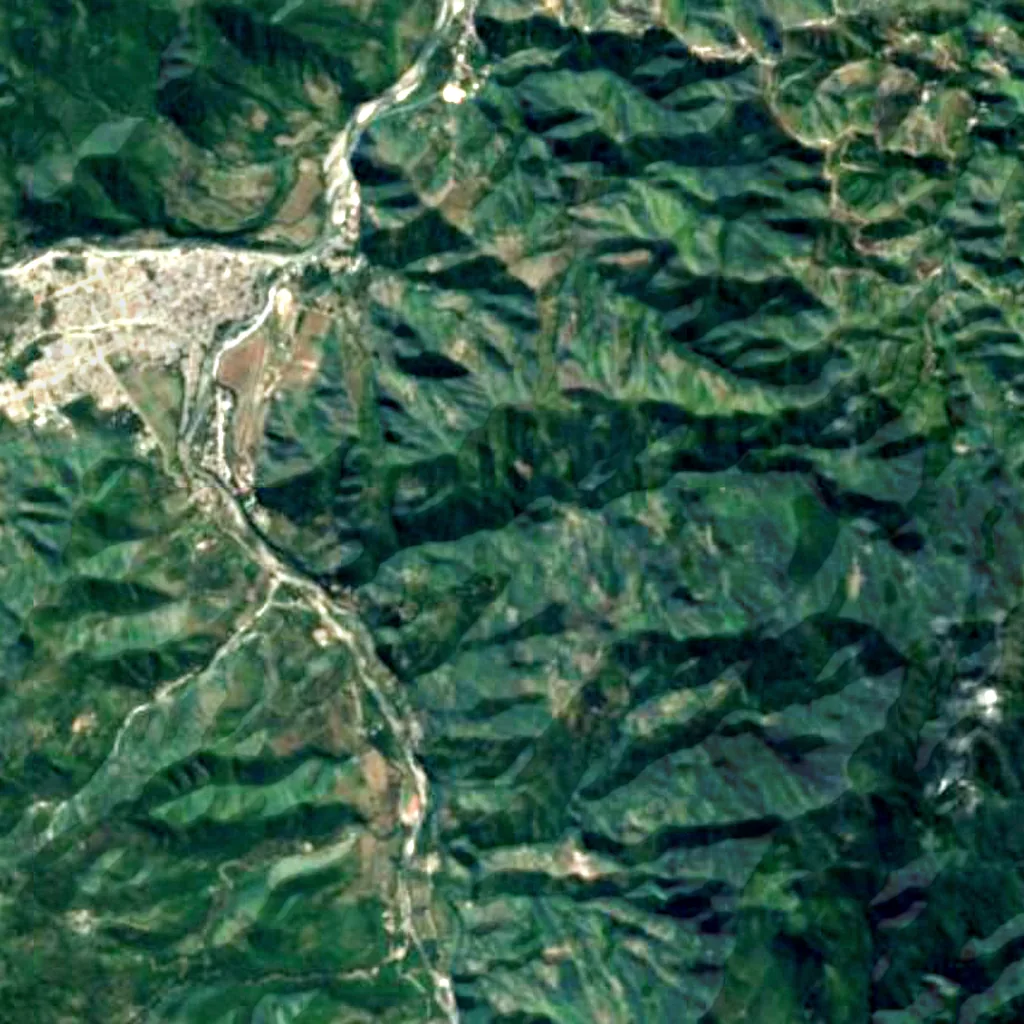Catarata El Tirol seen from above (Sentinel-2)