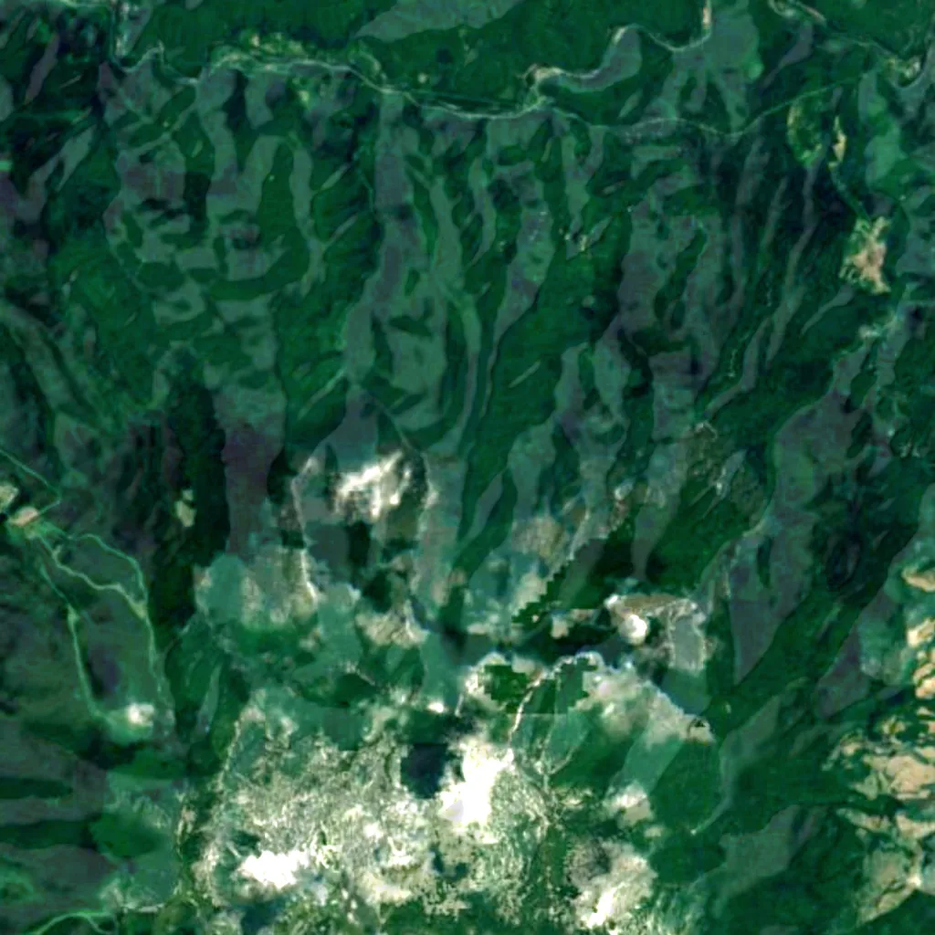 Chagama Falls seen from above (Sentinel-2)