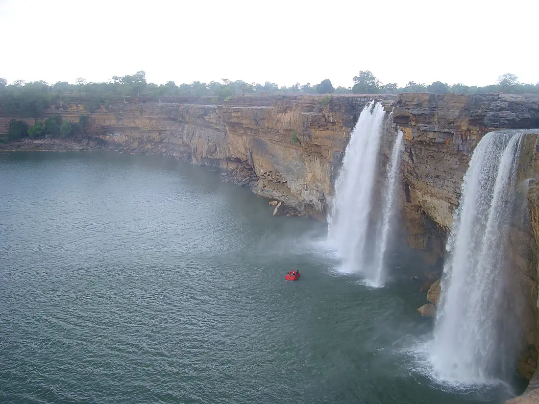 Chitrakoot Fall during summer (June)