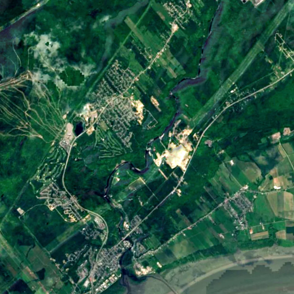 Chute Sainte-Anne seen from above (Sentinel-2)