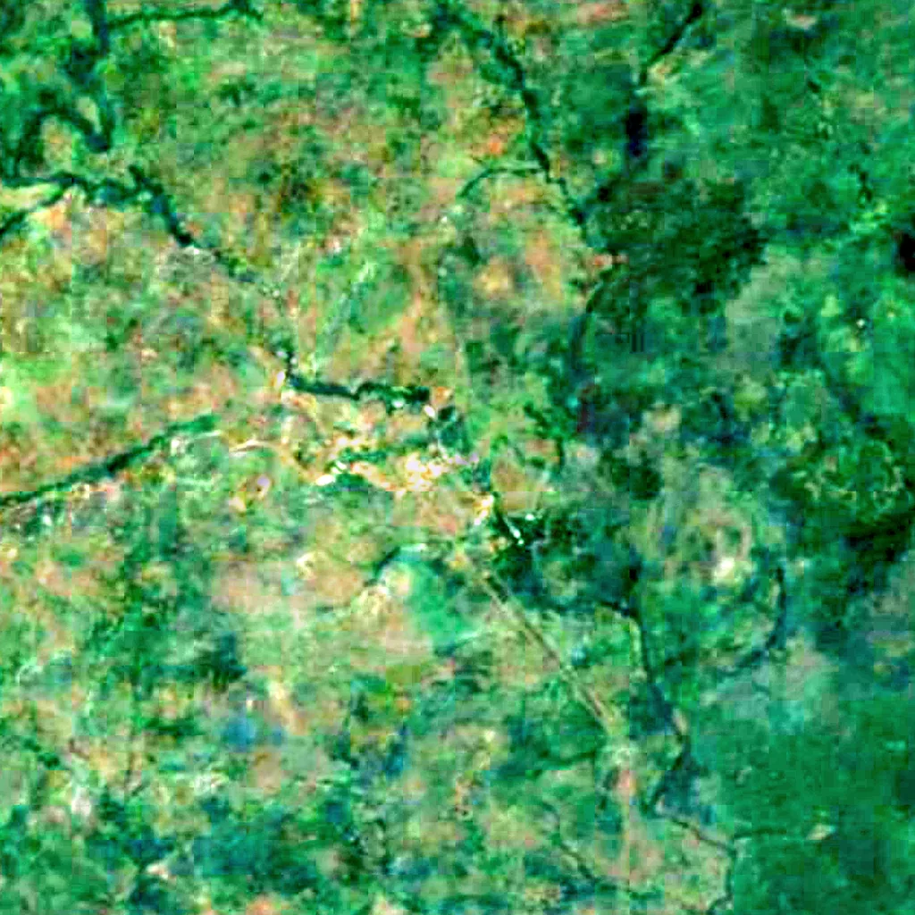 Chutes de Boali seen from above (Sentinel-2)