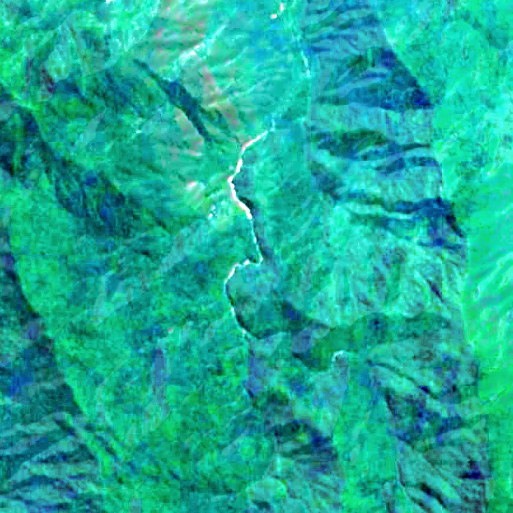 Clamshell Falls seen from above (Sentinel-2)