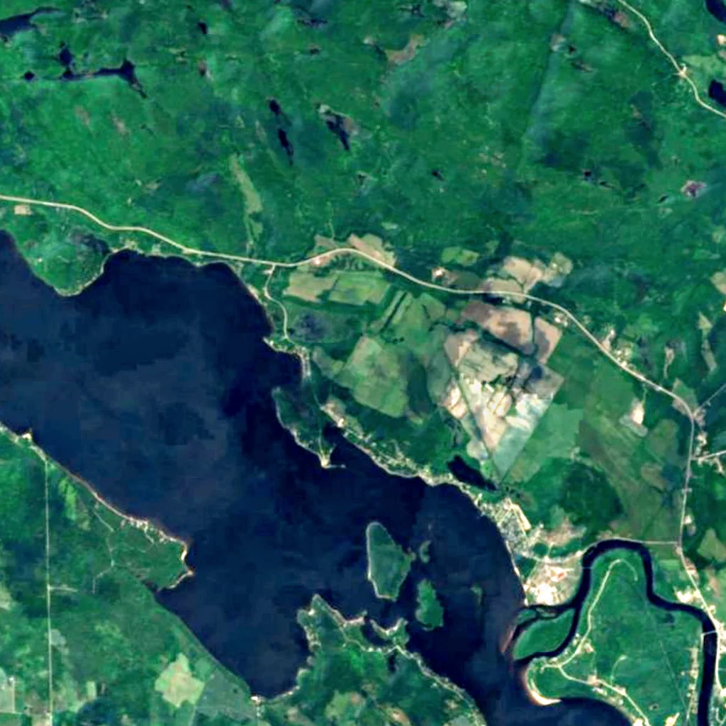 Coulonge Chutes seen from above (Sentinel-2)
