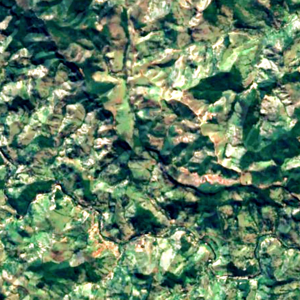 Cristal Falls seen from above (Sentinel-2)