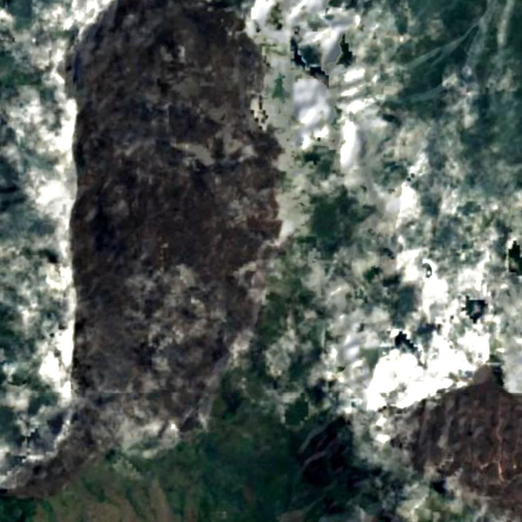 Cuquenan Falls seen from above (Sentinel-2)