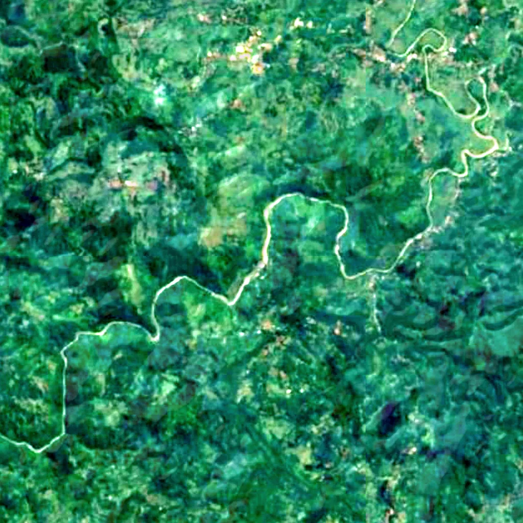 Curug Luhur seen from above (Sentinel-2)