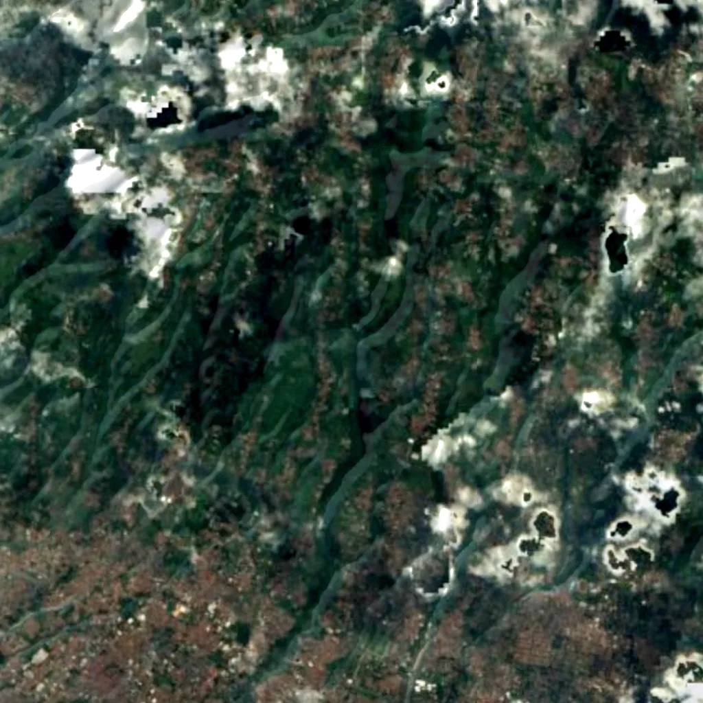 Curug Panganten seen from above (Sentinel-2)