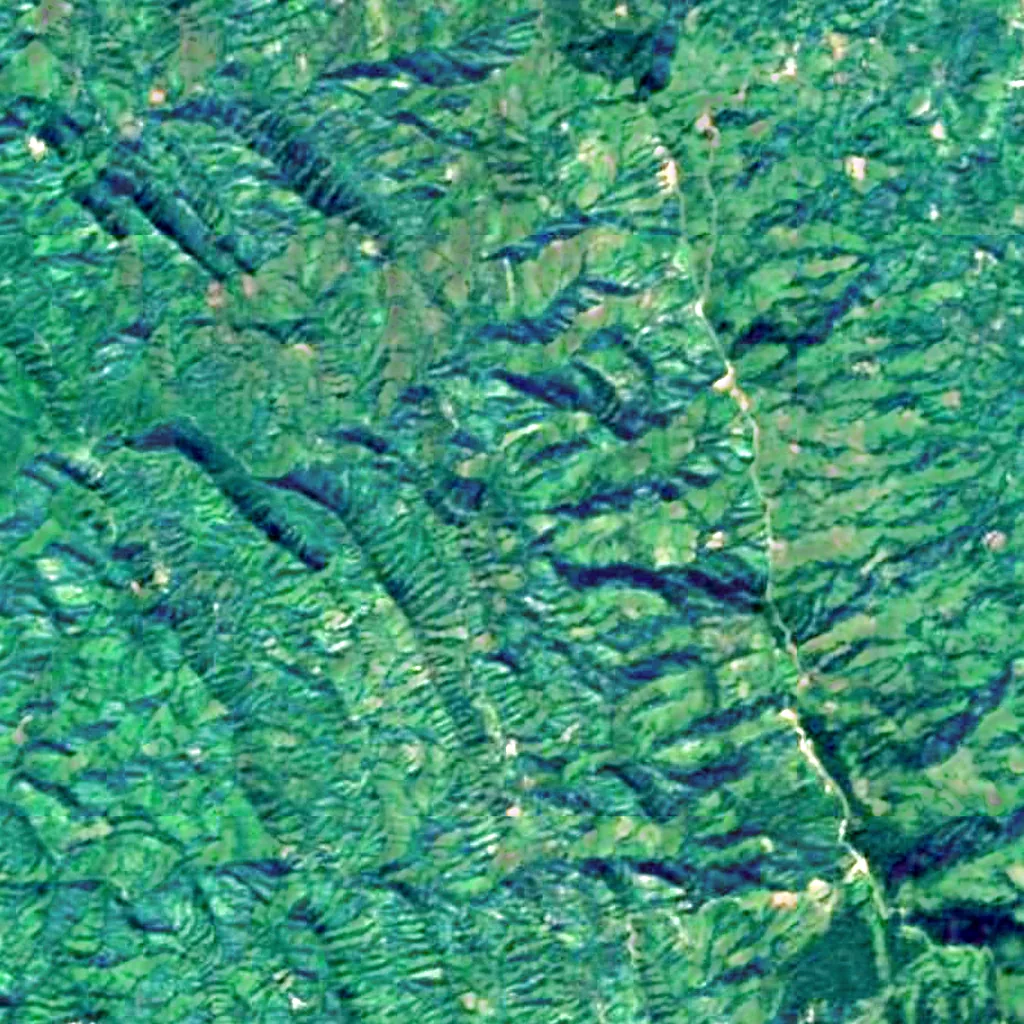 Damtua Waterfall seen from above (Sentinel-2)