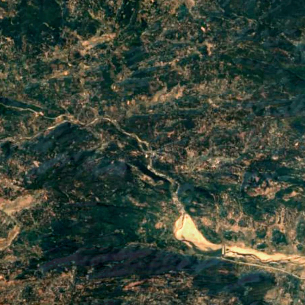 Dassam Falls seen from above (Sentinel-2)