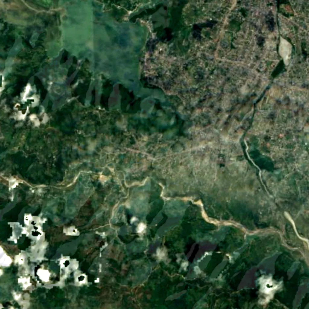 Davis Falls seen from above (Sentinel-2)
