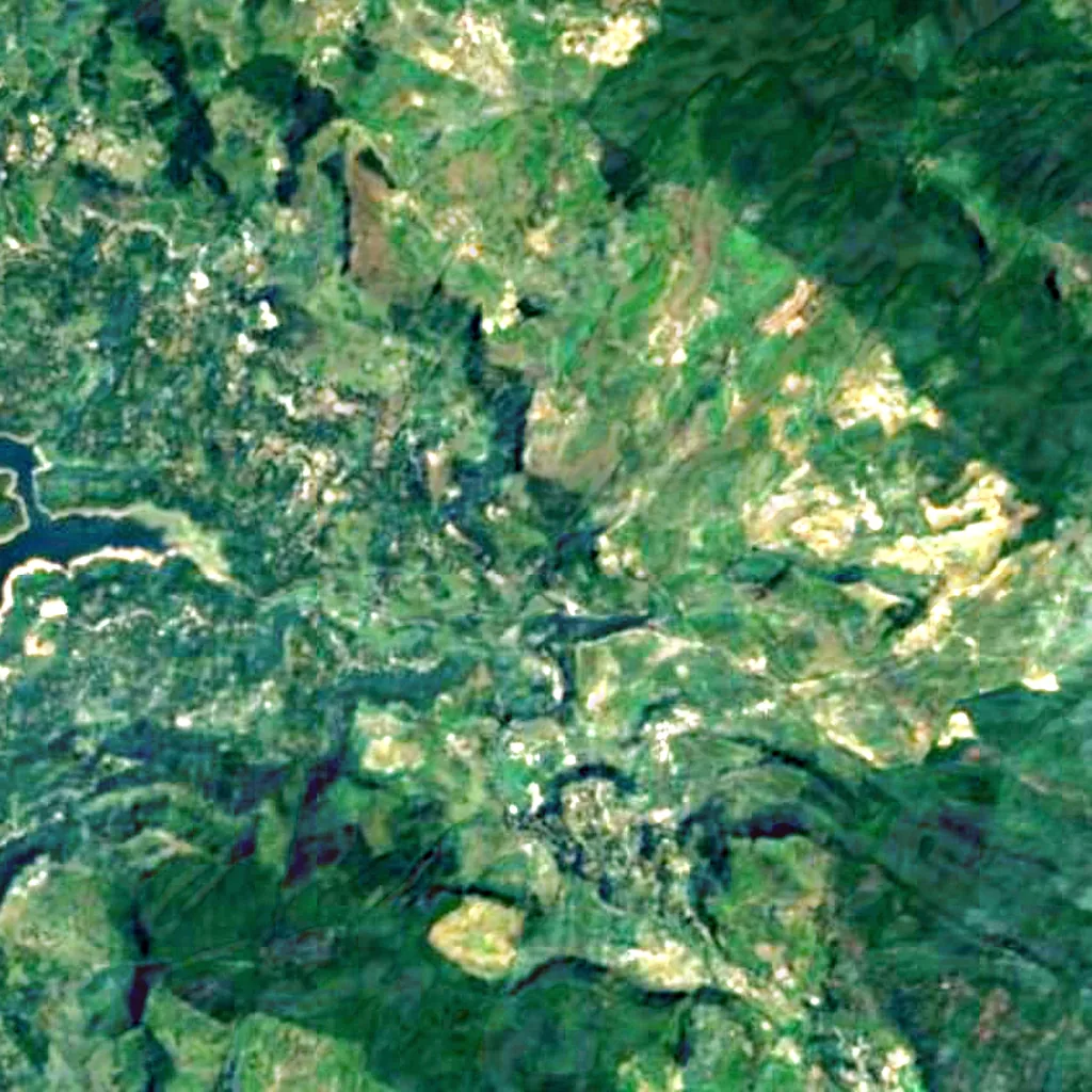 Devathura Falls seen from above (Sentinel-2)