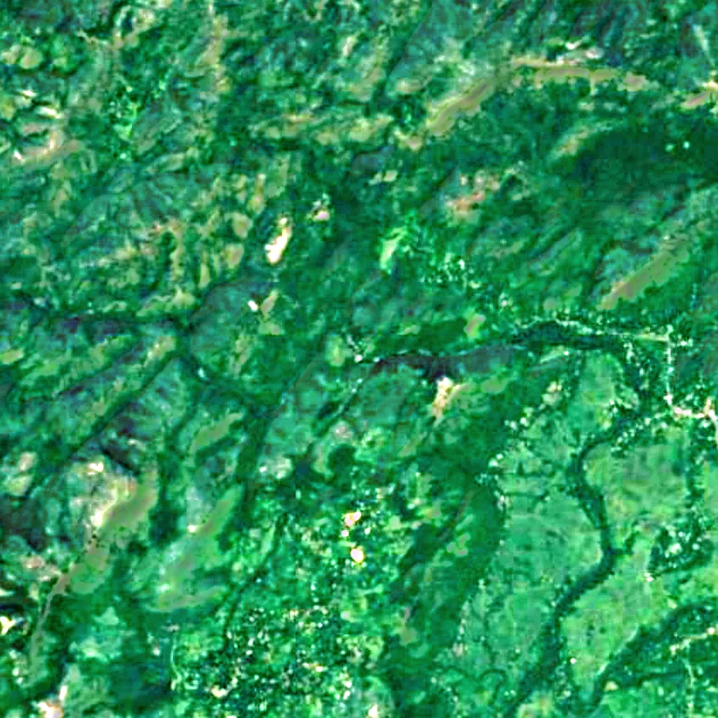 Doovili Ella Falls seen from above (Sentinel-2)
