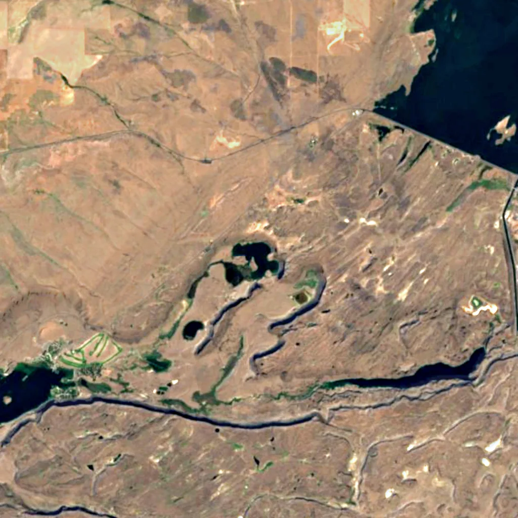 Dry Falls seen from above (Sentinel-2)